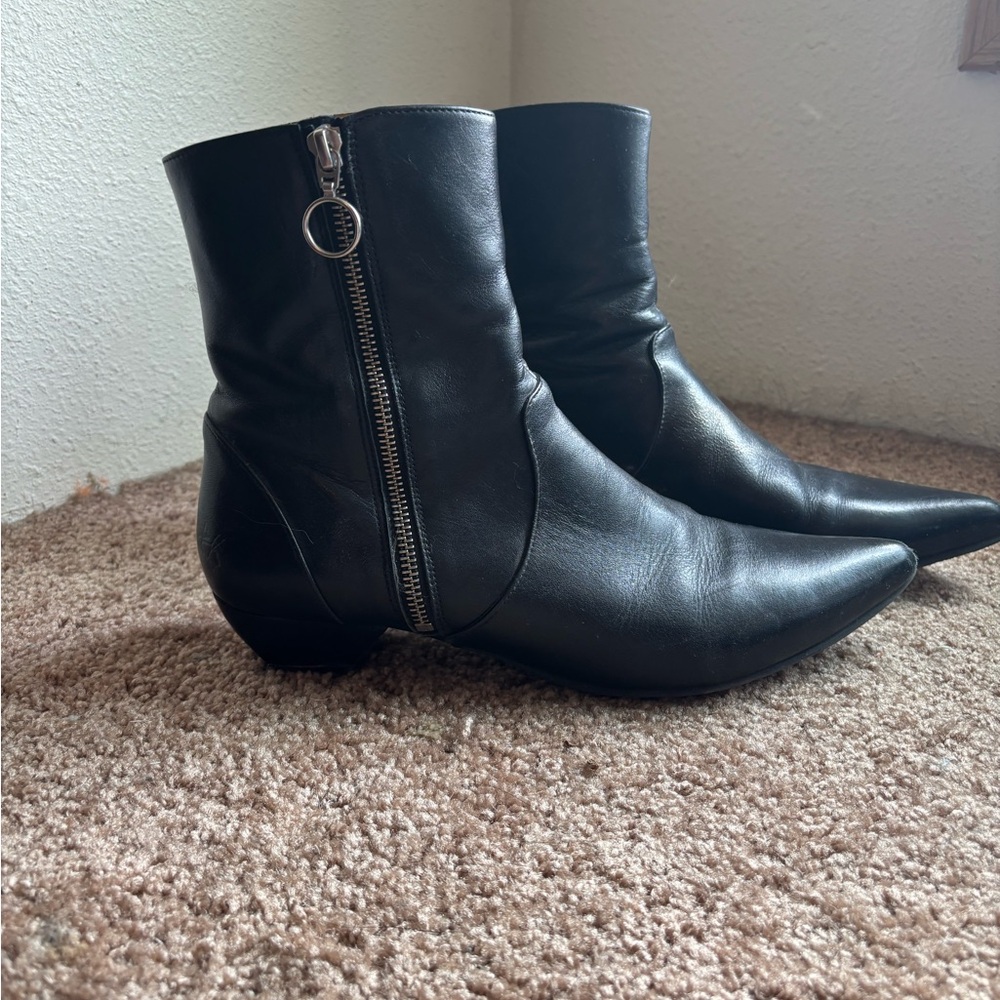John Fluevog Nana Lee Ankle Boots with Zipper - Truth Family